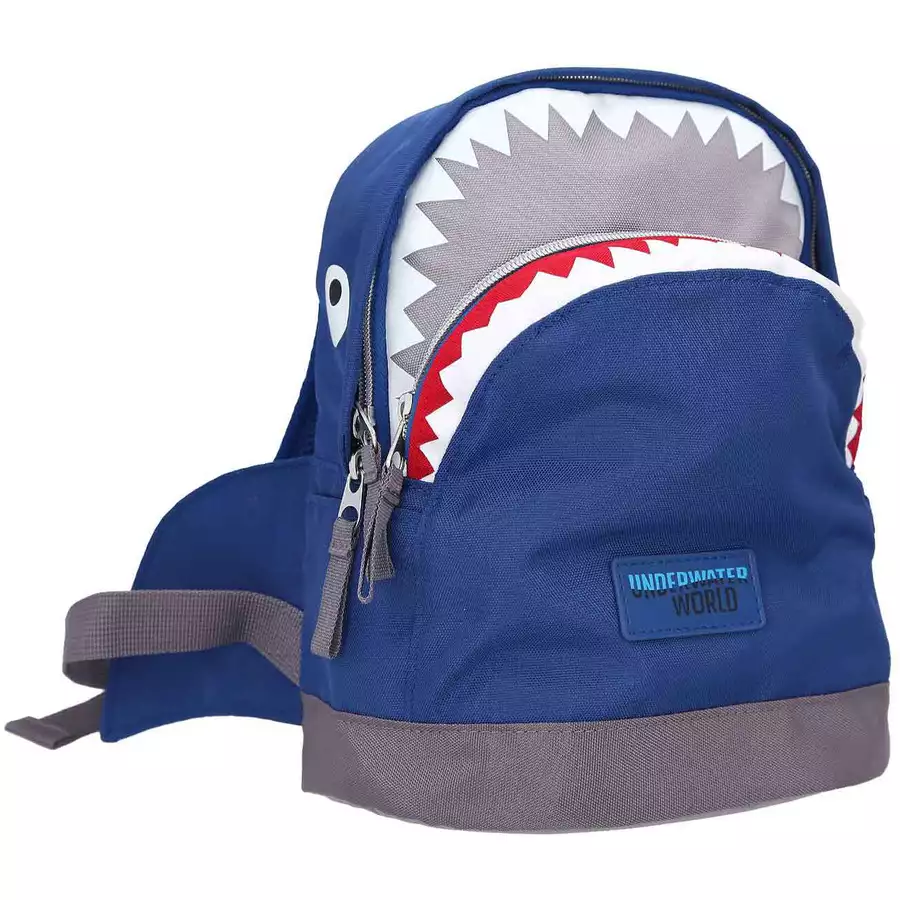 Depesche Rucksack Hai Underwater Dino World 27 x 22 cm dunkelblau
