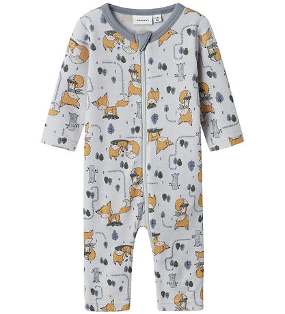 Name It Strampler - Wolle - NbmWillit - Grau Dawn/AOP