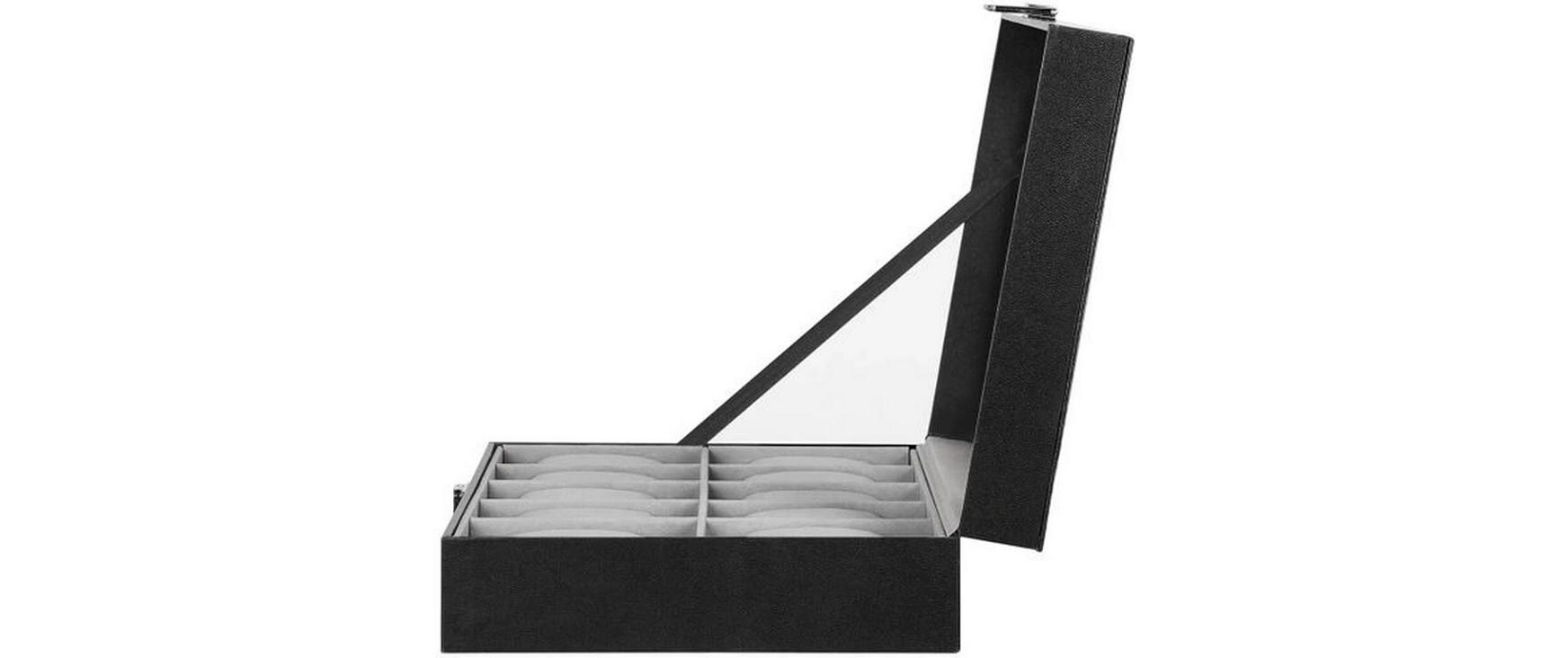 Uhrenbox Schwarz, 25 cm/25.4 cmUhrenschatulle