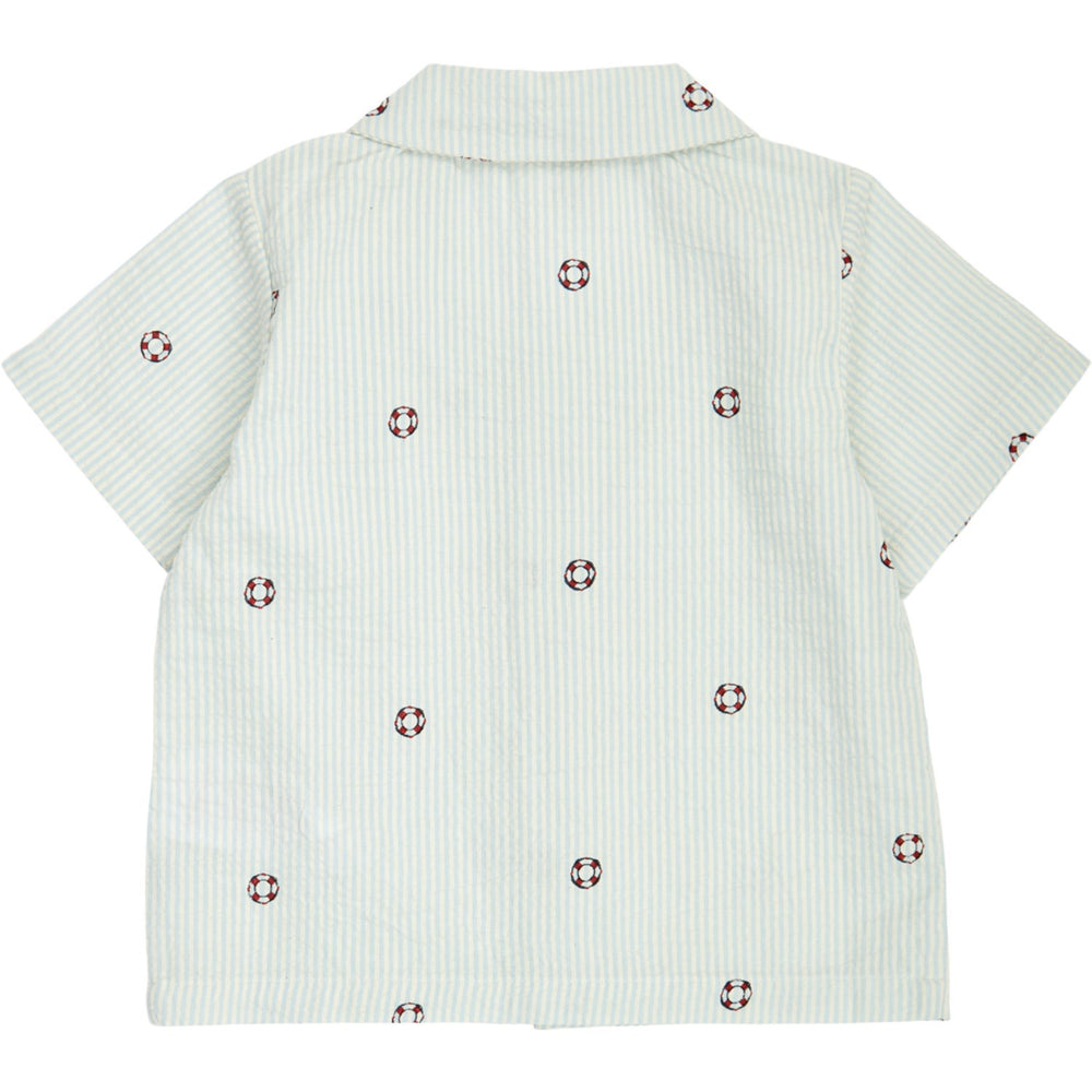 Køb Müsli Tofu/ Ocean/ Mineral Red Seersucker Stripe S/S Skjorte Baby