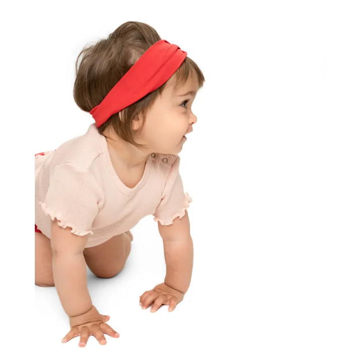 Minimalisma Headband Coton Bio Luna | Rose fluo