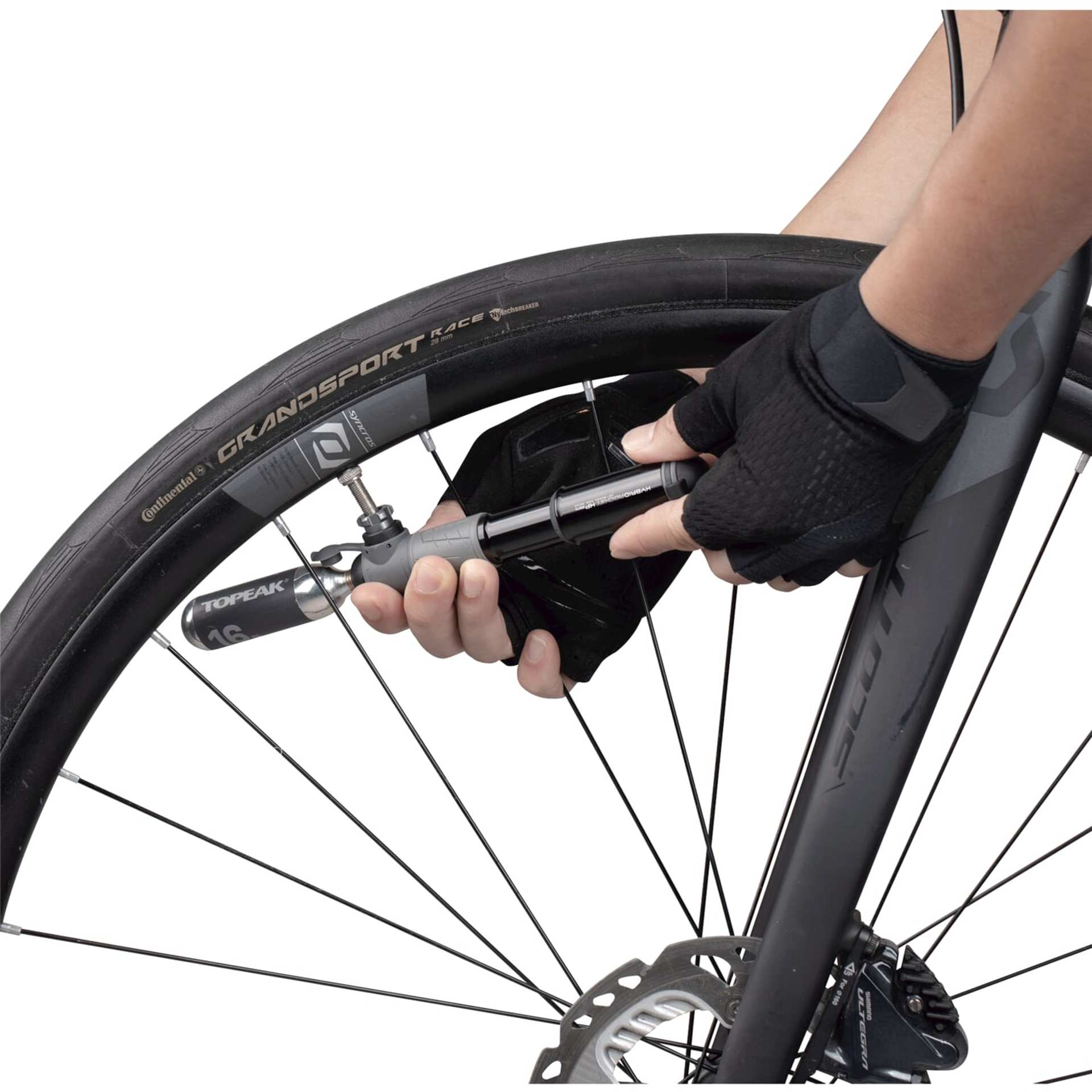 Topeak Hybrid Rocket HP Mini Minipomp Zwart