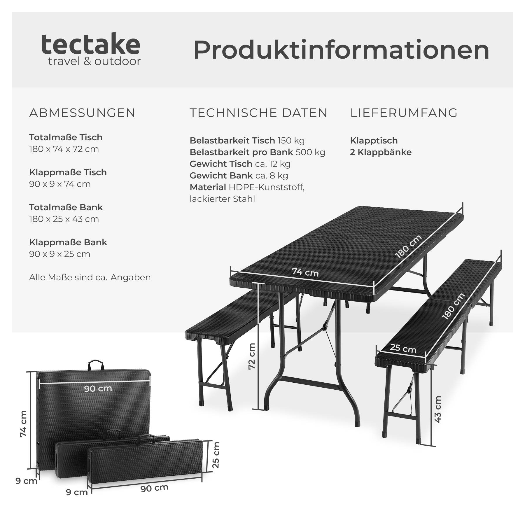 Campingtischgarnitur Vani
