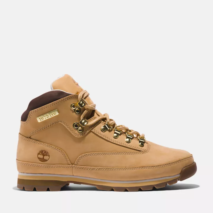 Bota Timberland 50th Edition Butters Euro Hiker Mid de Couro para Homens na cor Golden Butter
