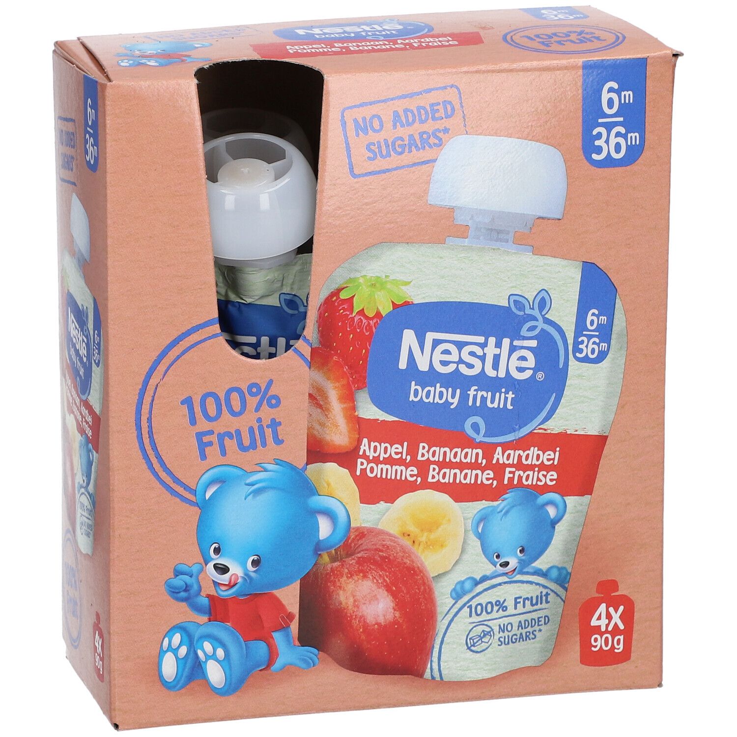 NESTLE Baby Fruit® Trinkflaschen Apfel-Banane-Erdbeere