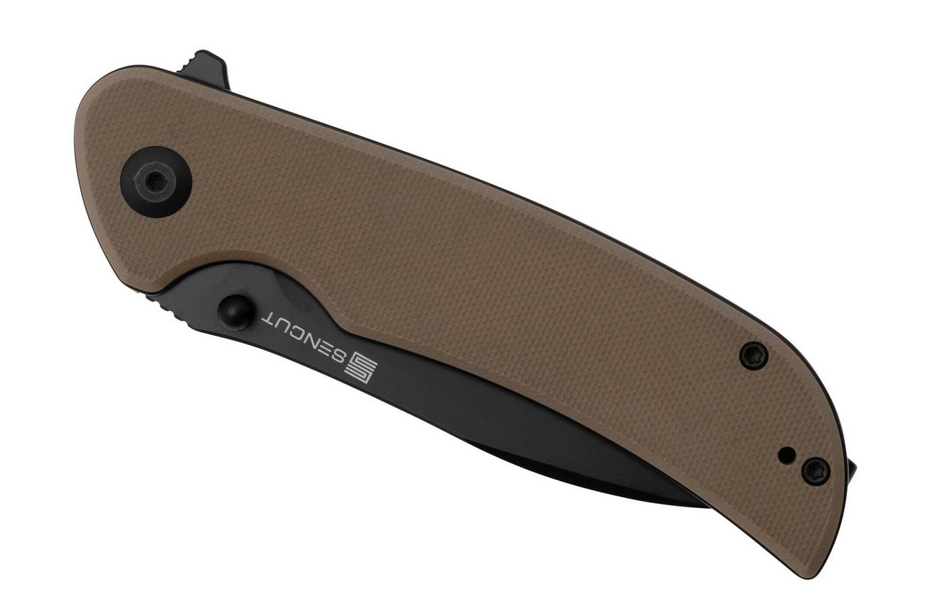 Sencut Borzam S23077-2 Black 9Cr18MoV, Tan G10 zakmes