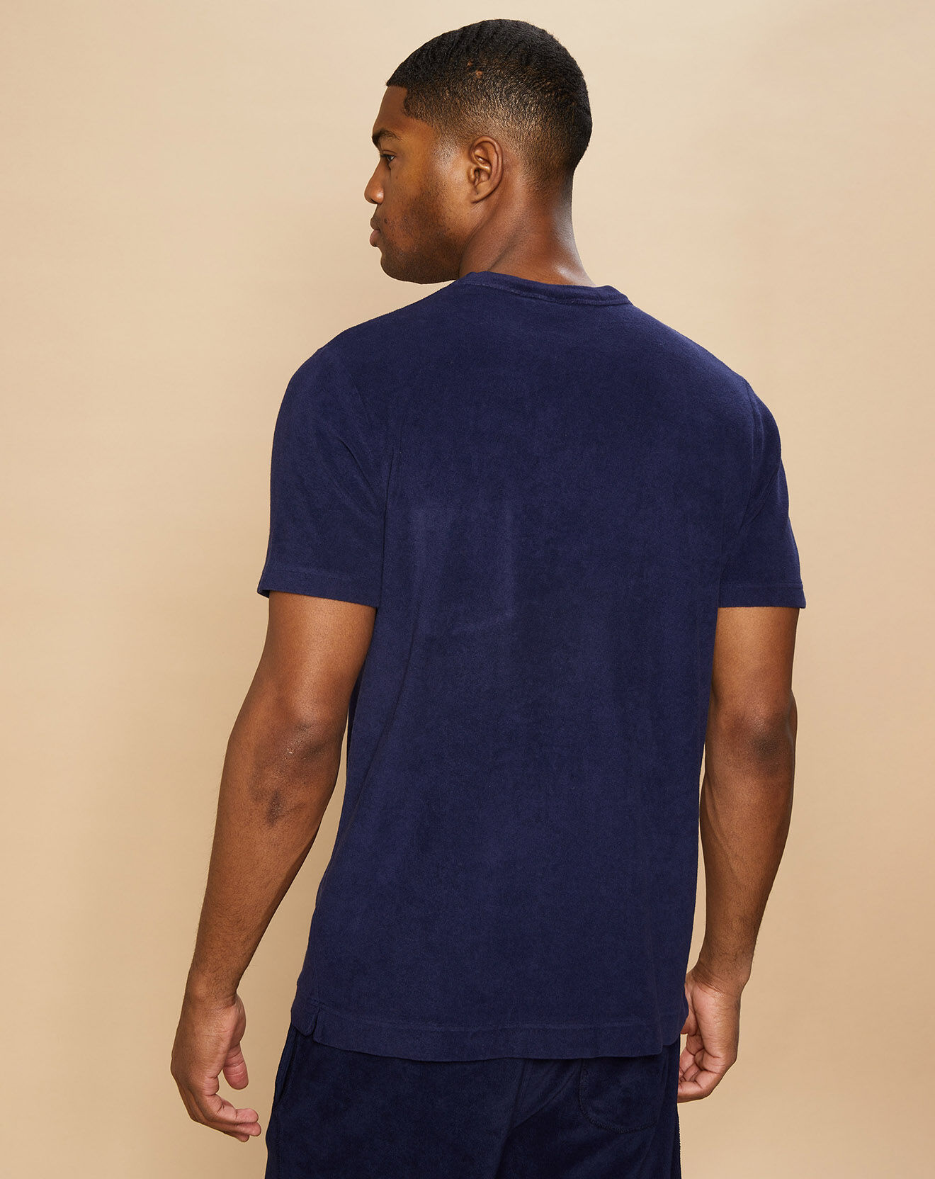 Hartford T-Shirt en éponge Pocket Crew marine