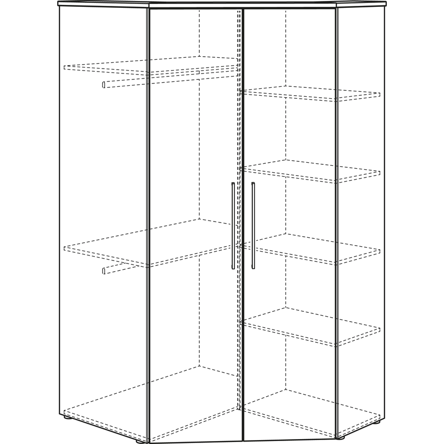 PAIDI Eck-Kleiderschrank Oscar 2-türig