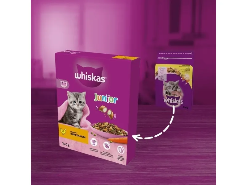 Whiskas WHISKAS Junior med kylling 300 g