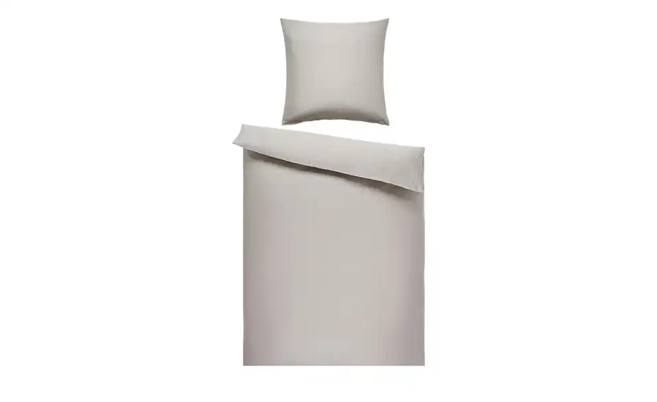 como Bettwäsche Uni Satin 135x200 cm Taupe