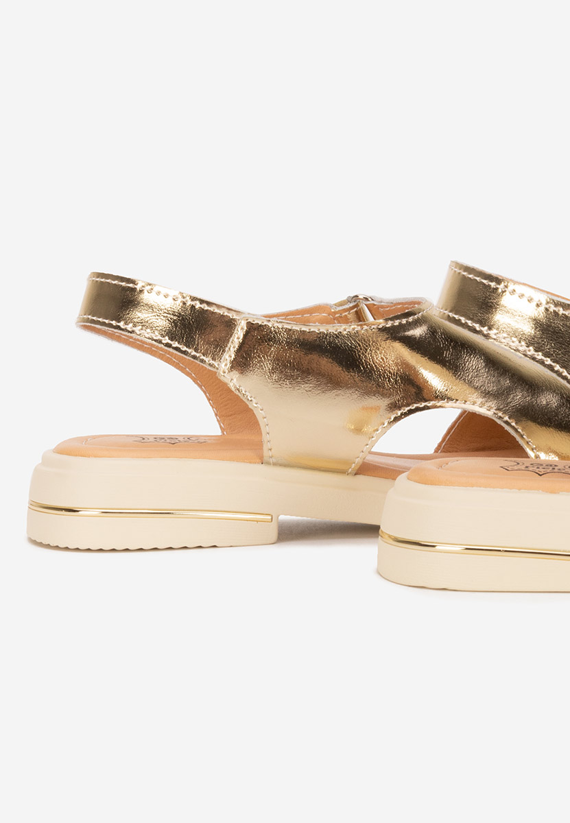 Sandales en cuir femme dorées Isadoria