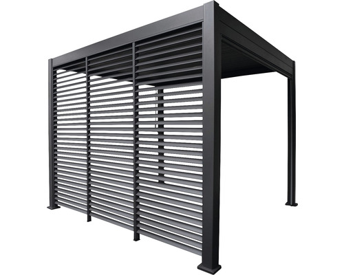 Mirador lamellen zijpaneel voor 400 cm zijkant, 120 cm zijkant, zwart