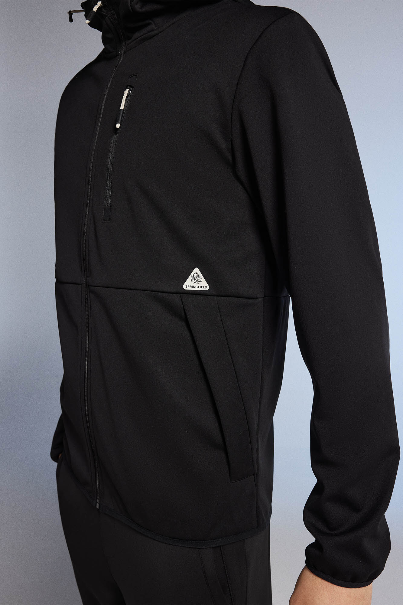 Moletom softshell de lã polar - preto