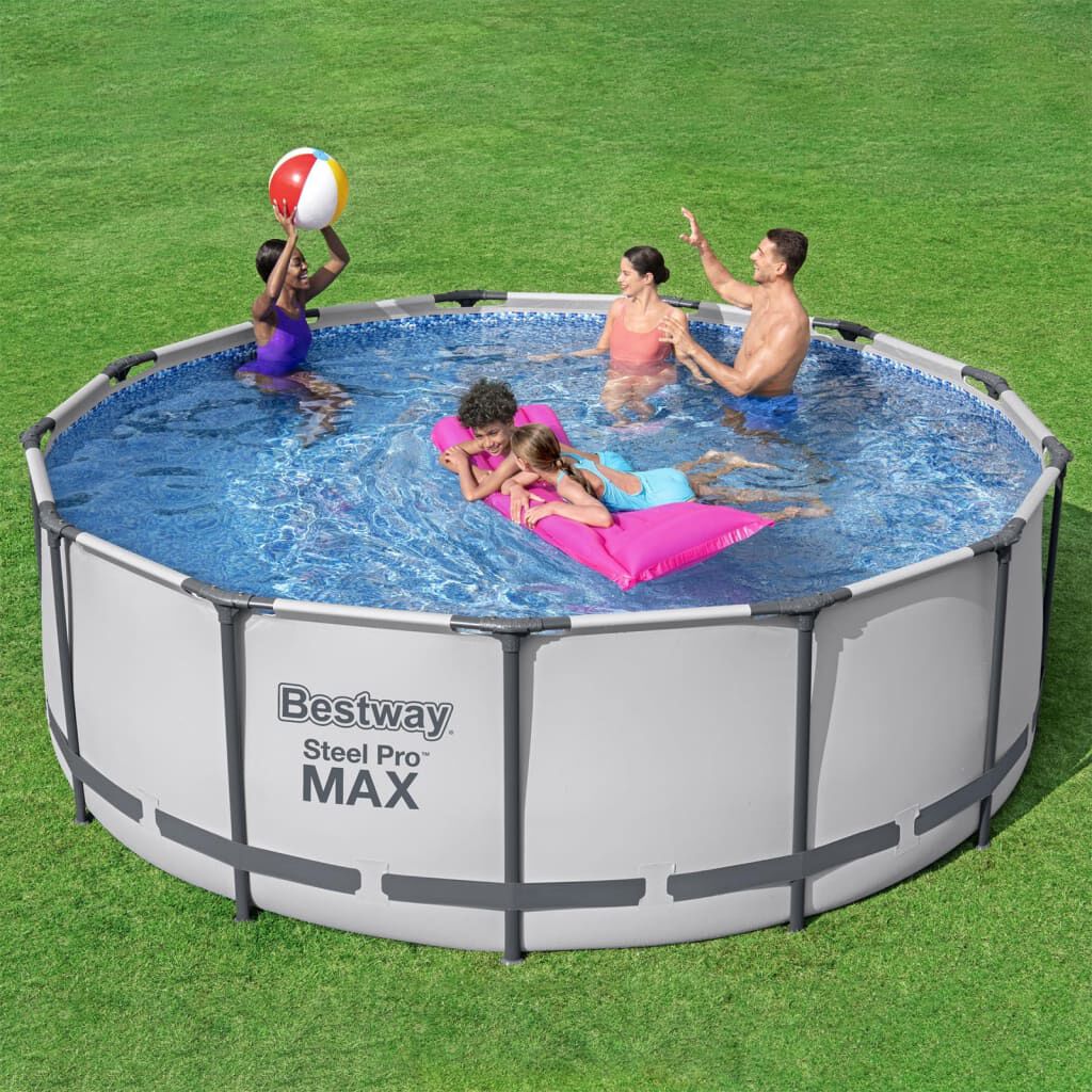Bestway Steel Pro MAX Tuinzwembad met Accessoires, Rond, 396x122cm