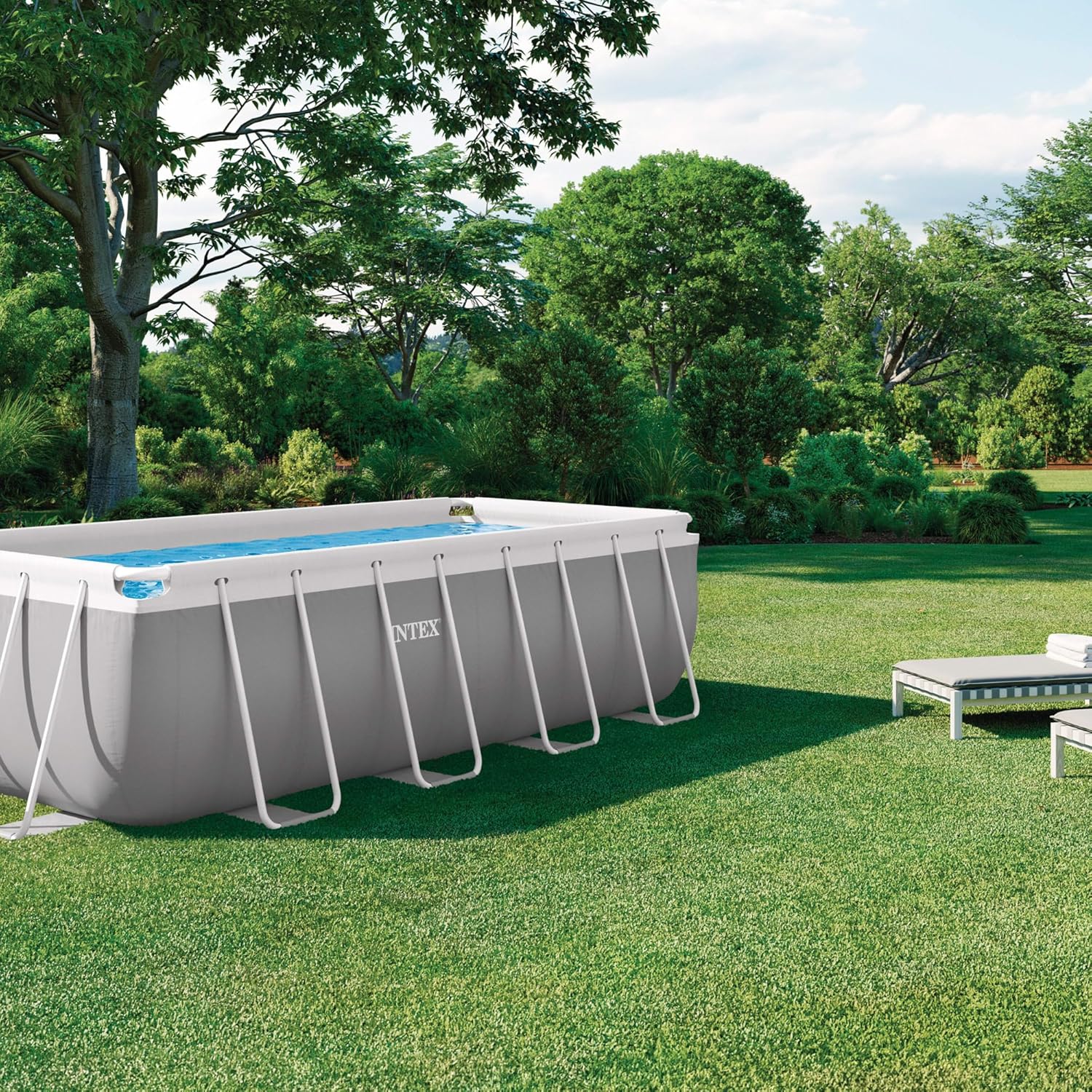 Intex 4M X 2M X 1.22M Prism Frame Rectangular Pool Set