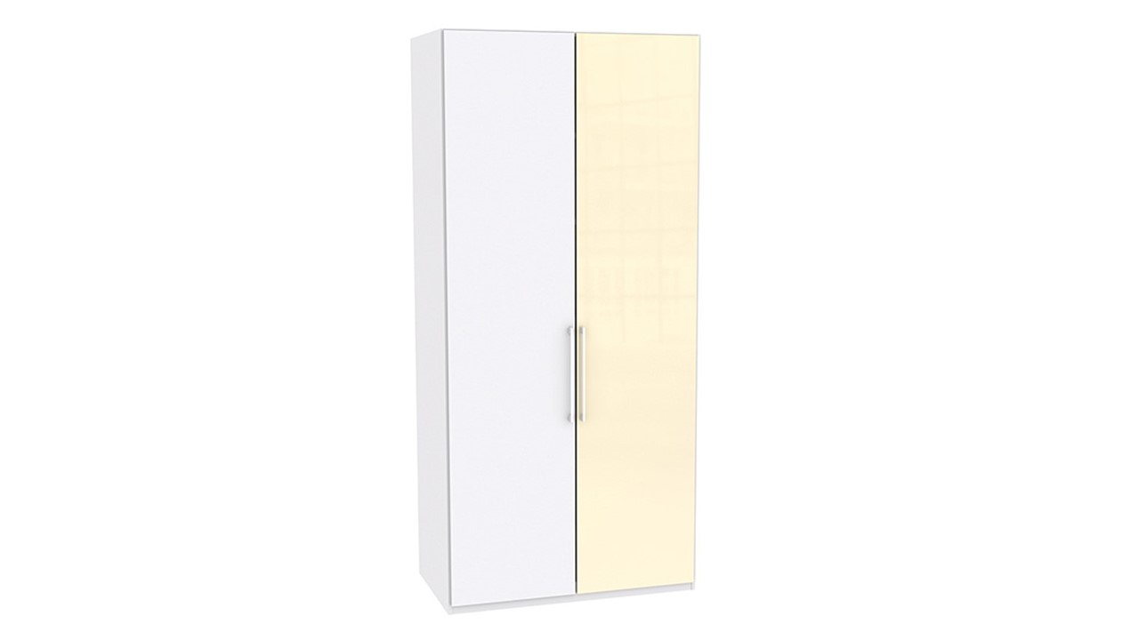 Draaideurkast Motion met glasdeur wit/glas magnolia