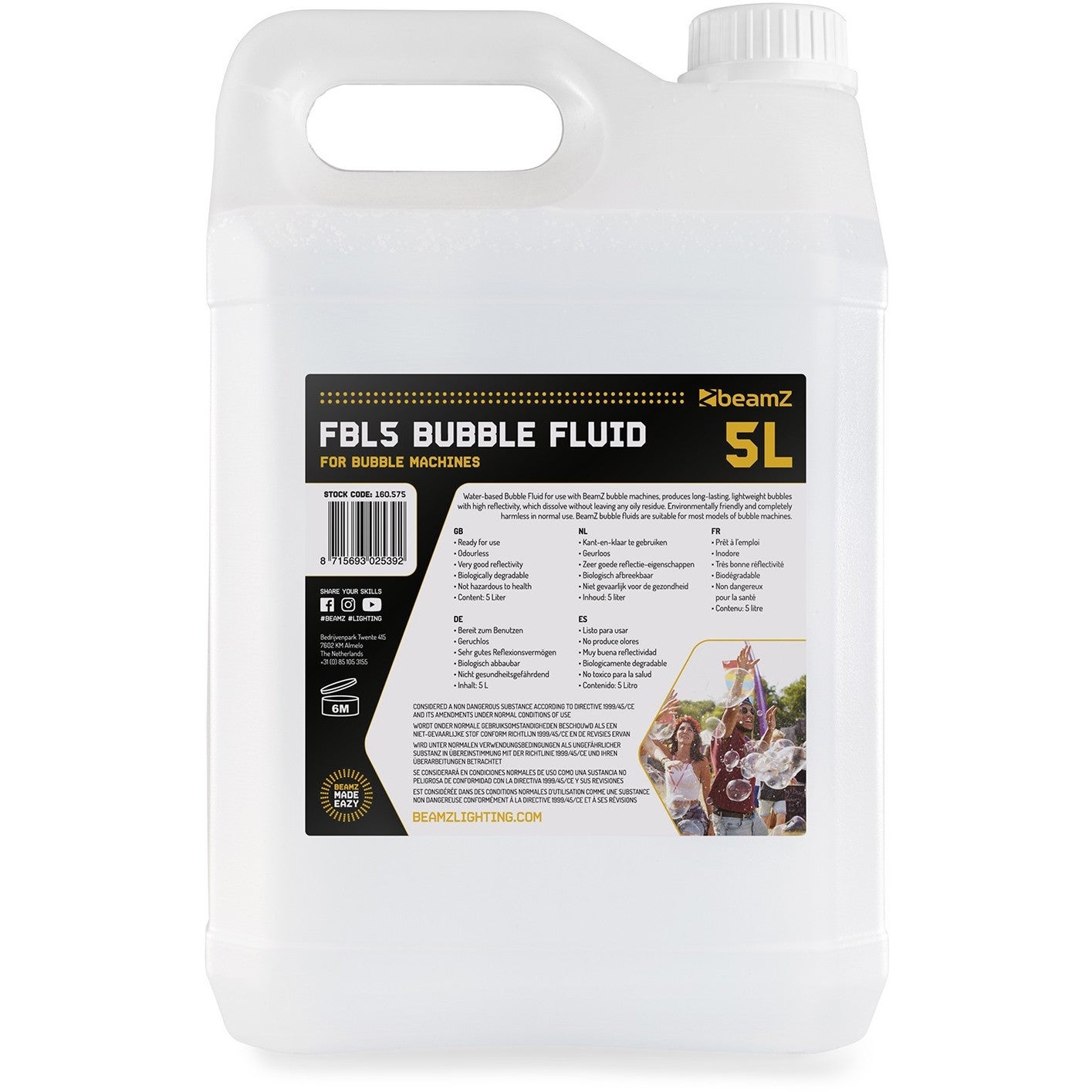 BeamZ FBL5 bubbelvloeistof 5 liter