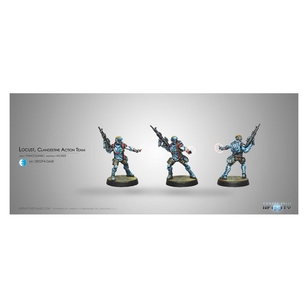 Infinity - PanOceania - Locust, Clandestine Action Team (Hacker)