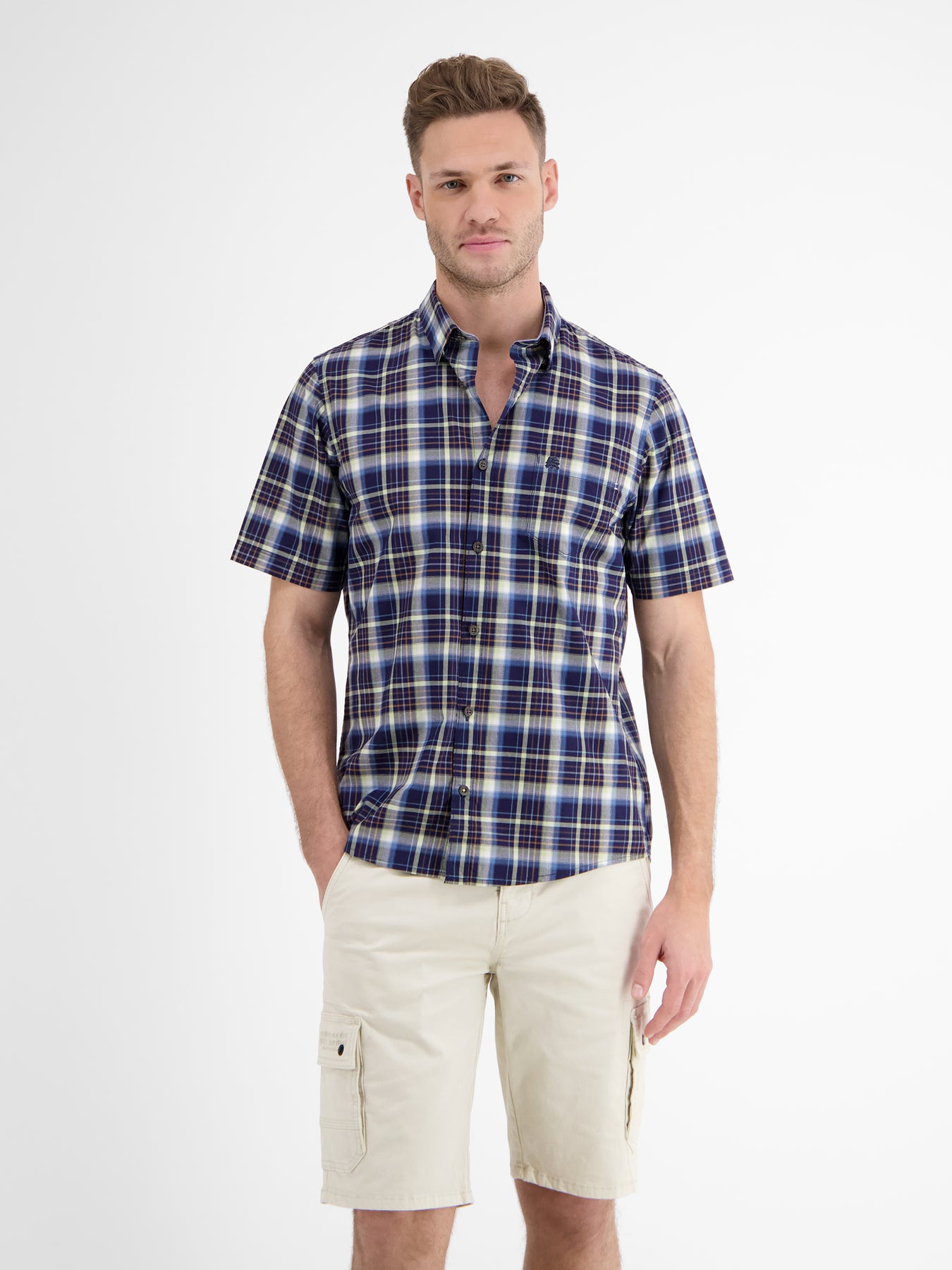 Halbarmhemd *Poplin Check*