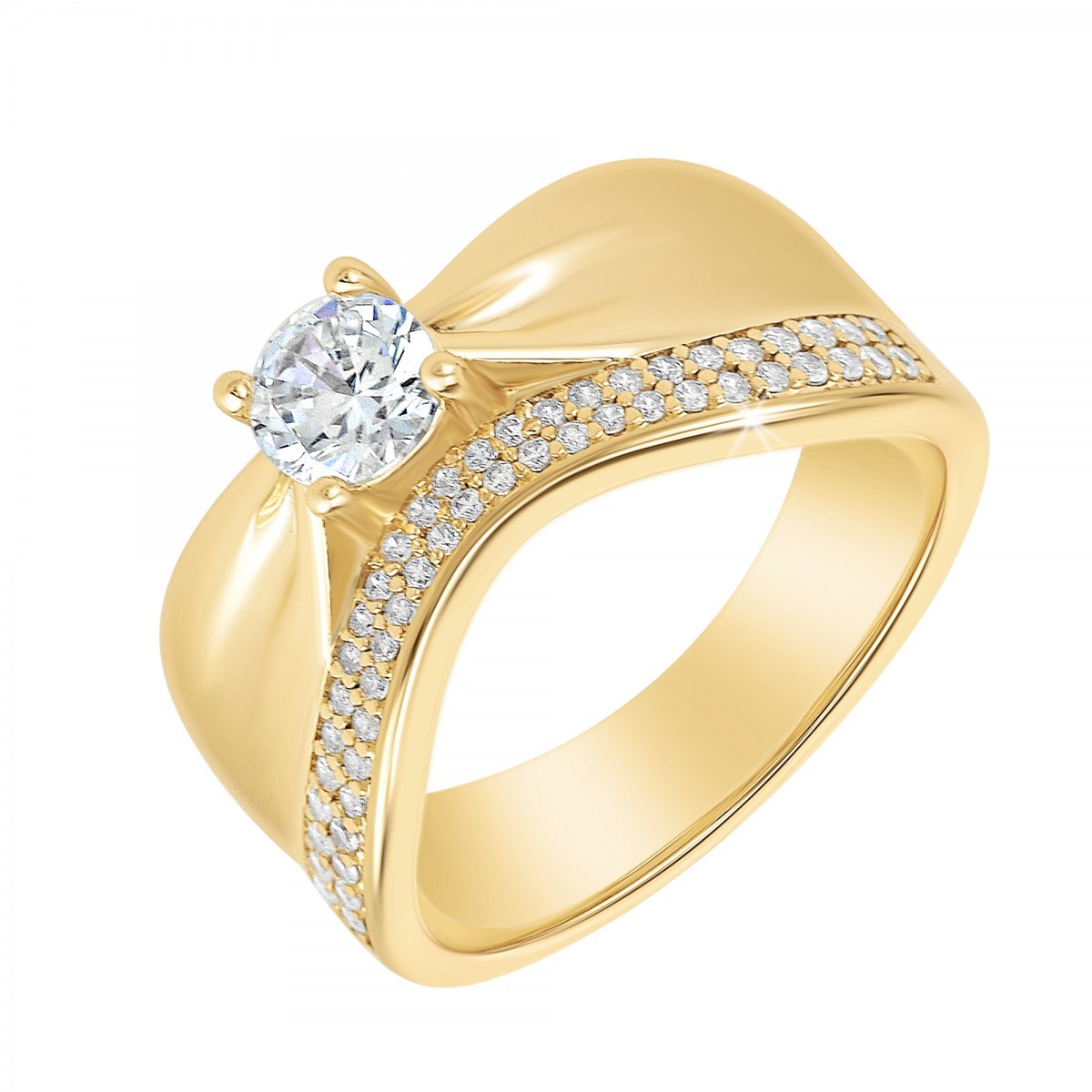 Bague SC Bohème en acier ornée de cristaux scintillants