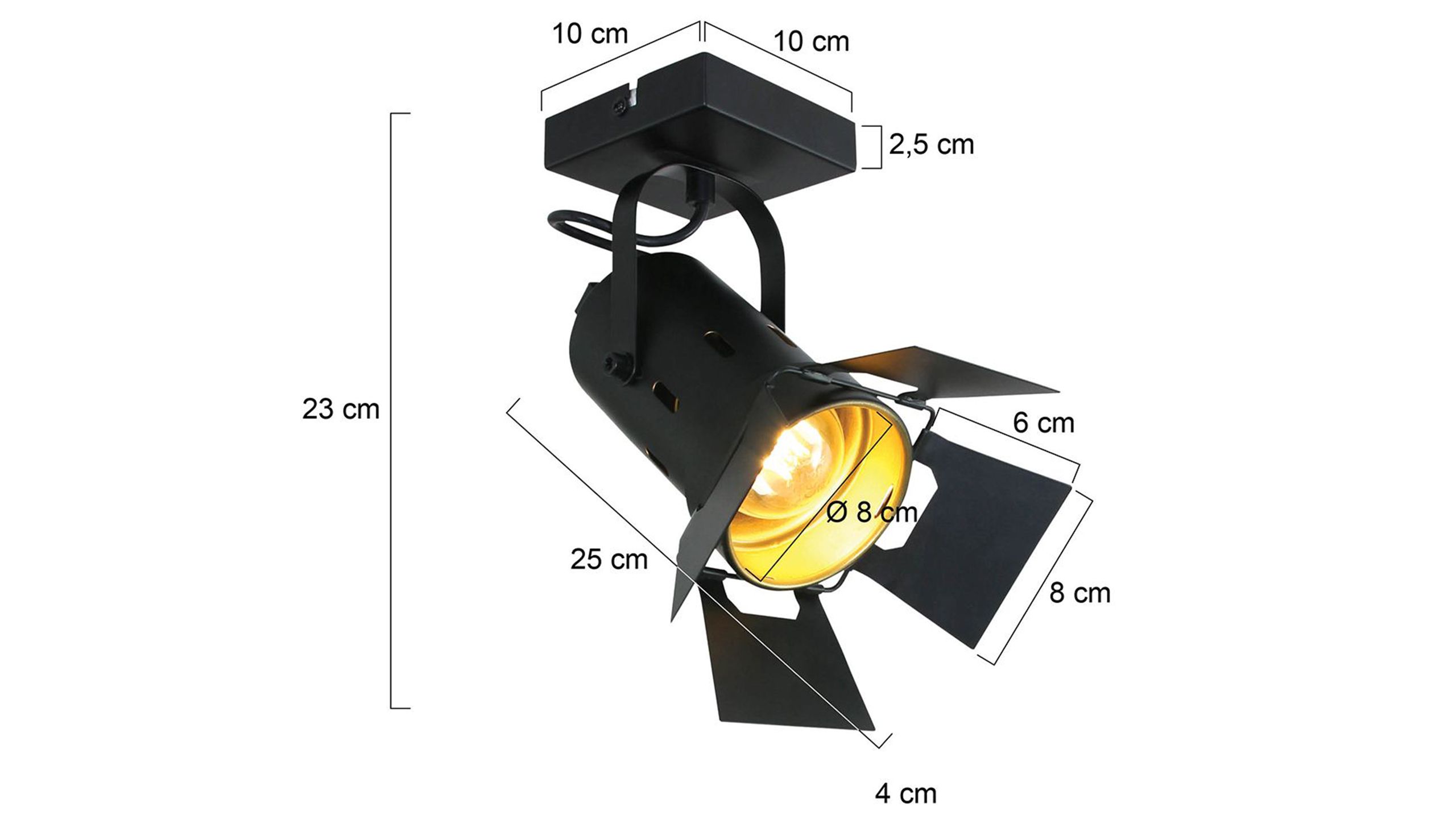 Plafondlamp 7996ZW Carré Mexlite B25 x D25 cm