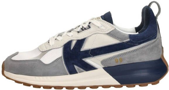 Kaotiko Vancouver Ivy chunky suède sneakers blauw multi