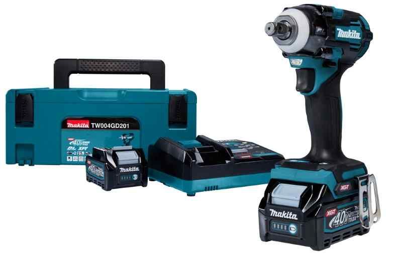 Makita TW004GD201 40 V Max Slagmoersleutel 2,5 ah accu (2 st), snellader, in mbox