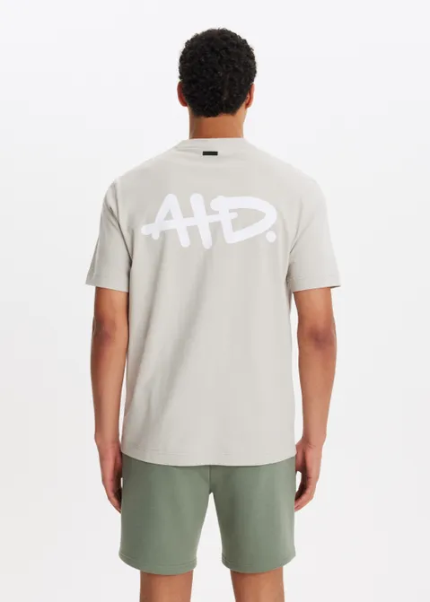 T-shirt met print merk zand (ZND.L)