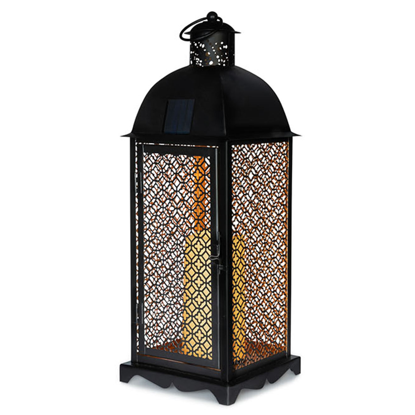 Pratik Garden Lanterne solaire marocaine noire - 15.5x15.5x43  cm