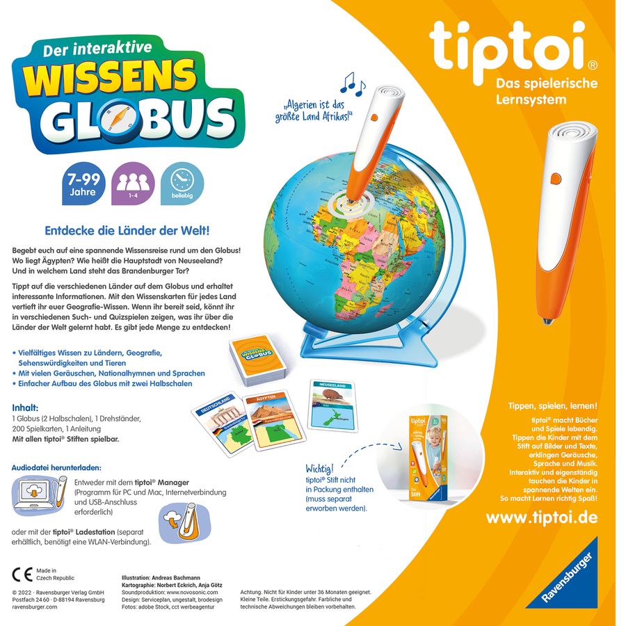 Ravensburger tiptoi® Der interaktive Wissens-Globus