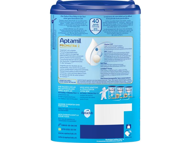 Aptamil Folgemilch Pronutra 2, 800 g Säuglingsanfangsnahrung