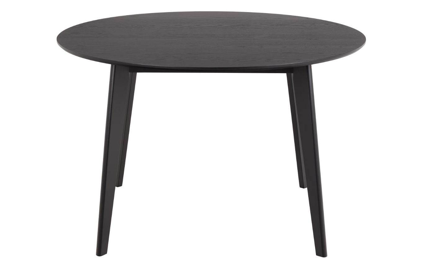 Tisch Roxby 120 x 76 cm, Schwarz<br>Eleganter, runder Esstisch aus Naturholz