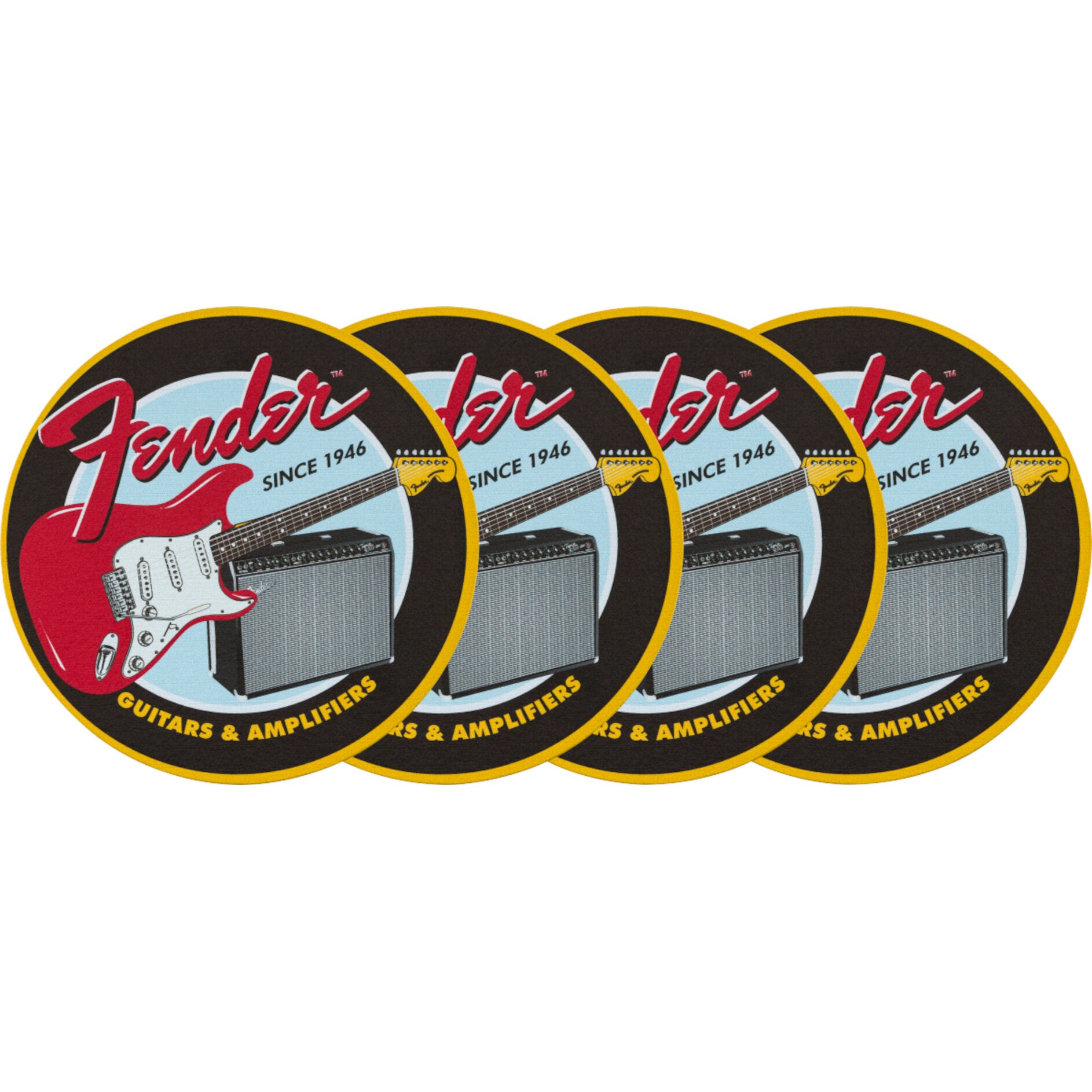 Fender 1946 Guitars & Amps Coaster Set onderzetters