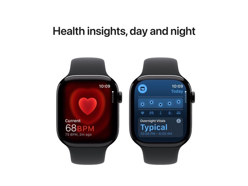 Apple Watch Series 10 46 mm LTE Alu Jet Black Sport M/L Eine glatte Zehn