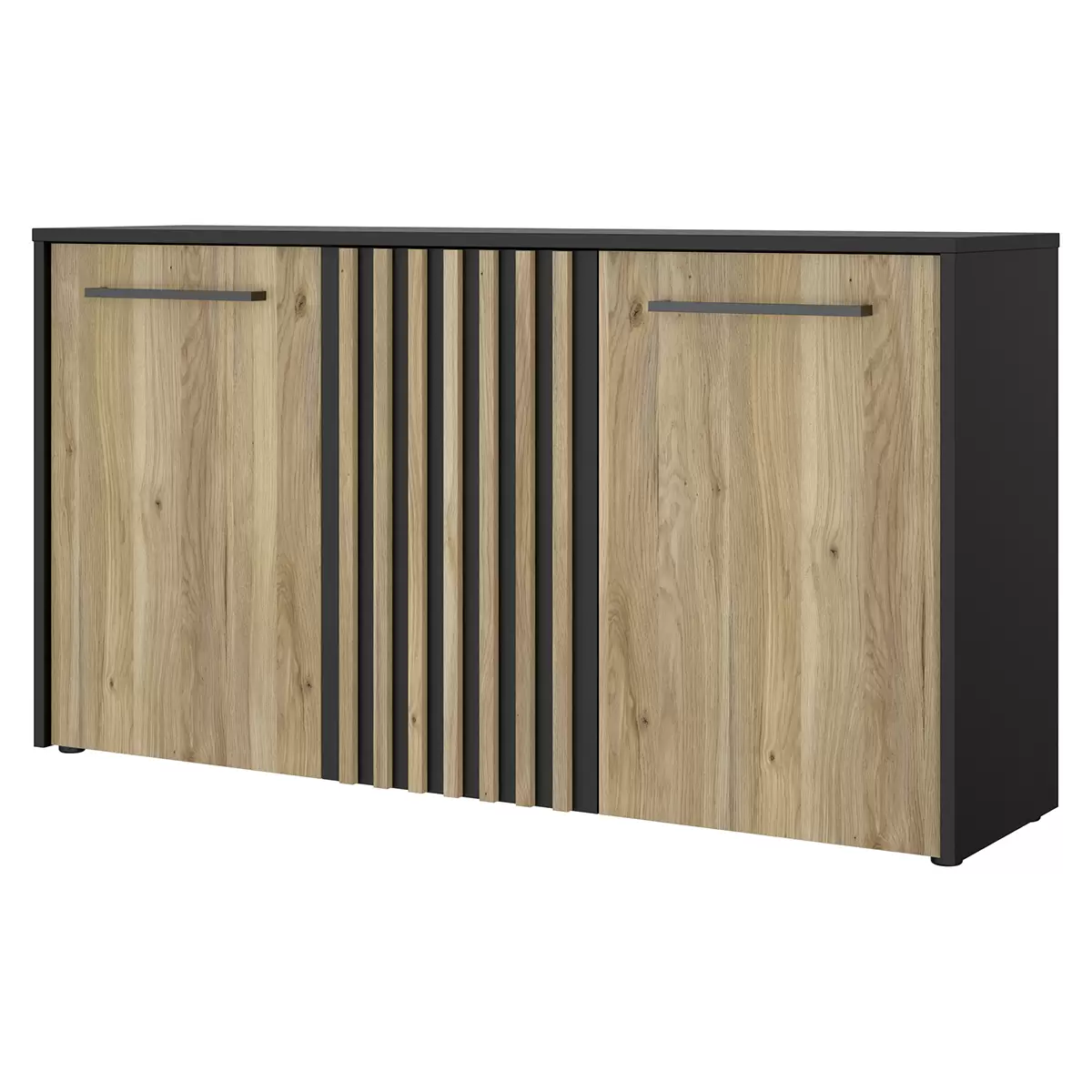 Sideboard Louisville Eiche,schwarz