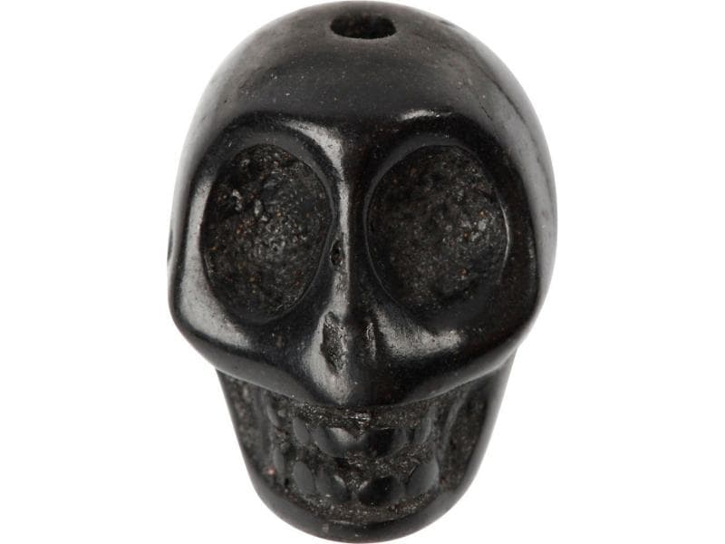 Creativ Company Perlen 12 mm Totenkopf, 32 Stück Howlith-Perlen