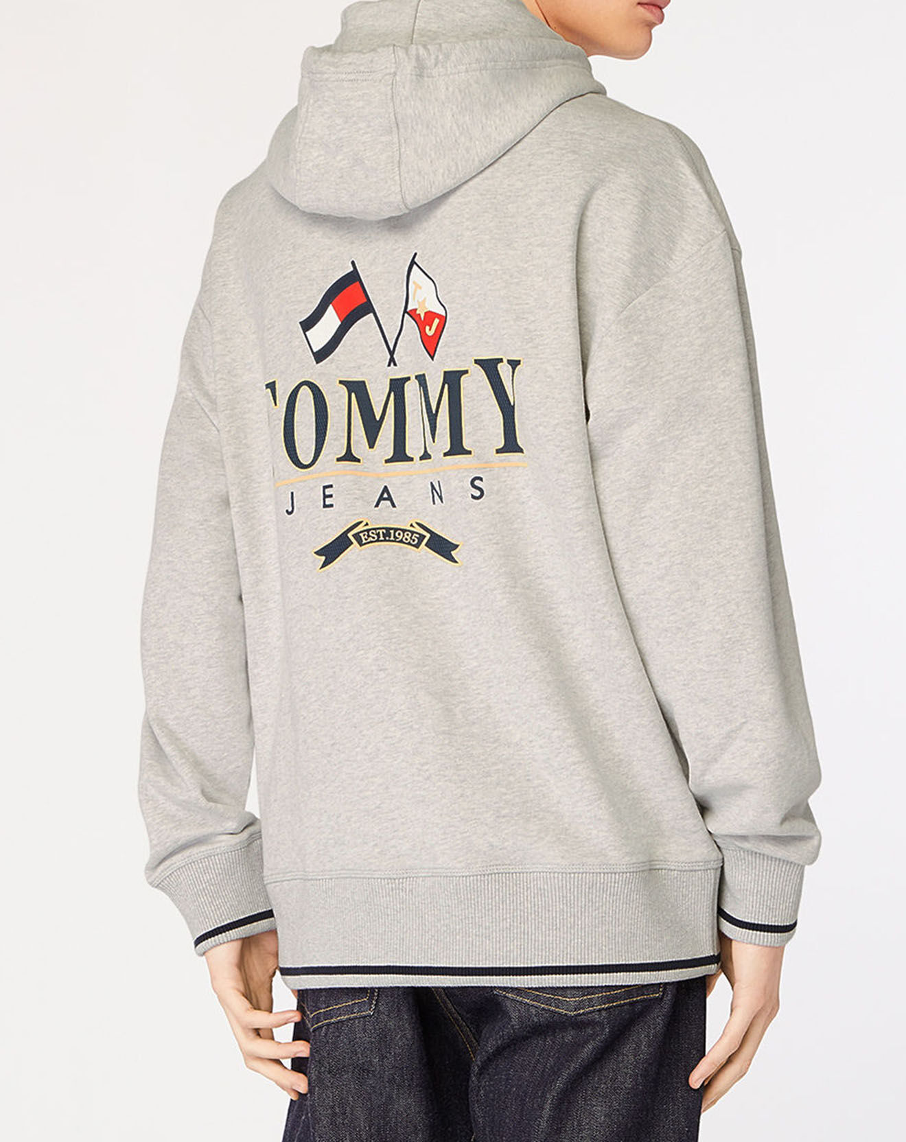 Tommy Jeans Sweat à capuche Skater gris clair