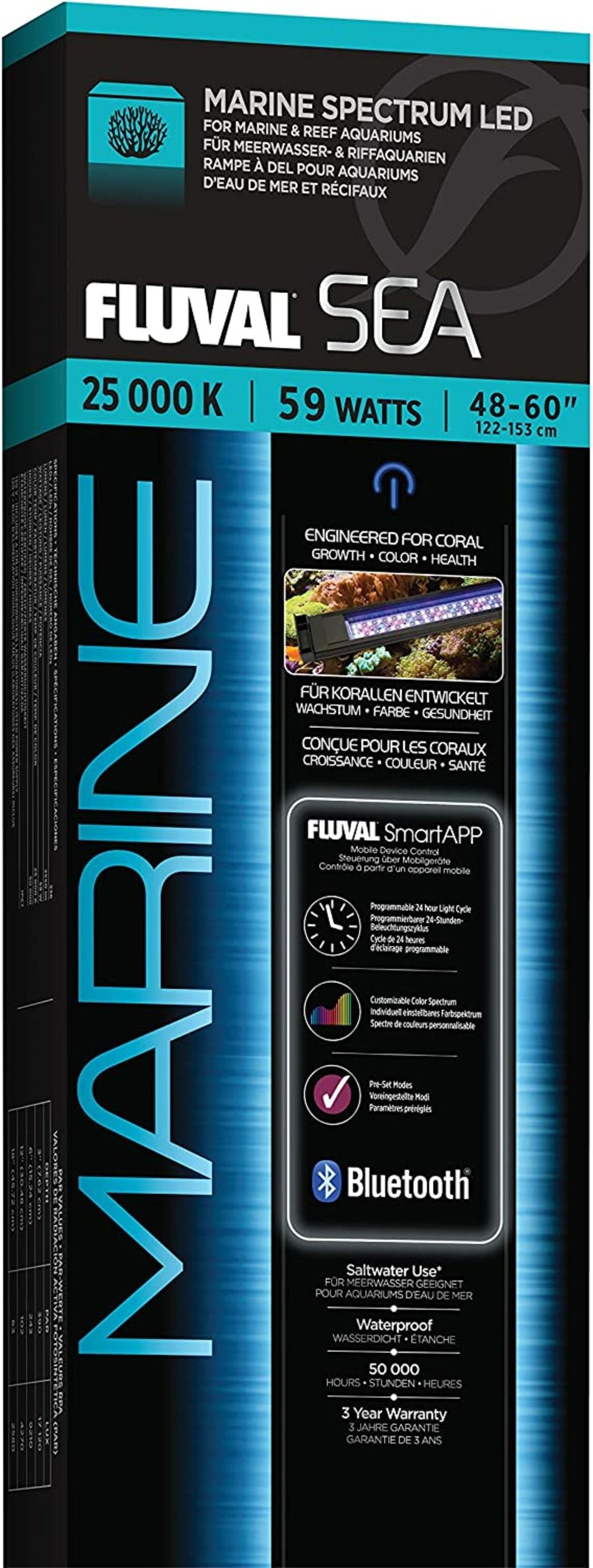 Marine éclairage pour aquariophilie 3.0 led 59 w 122-153 cm