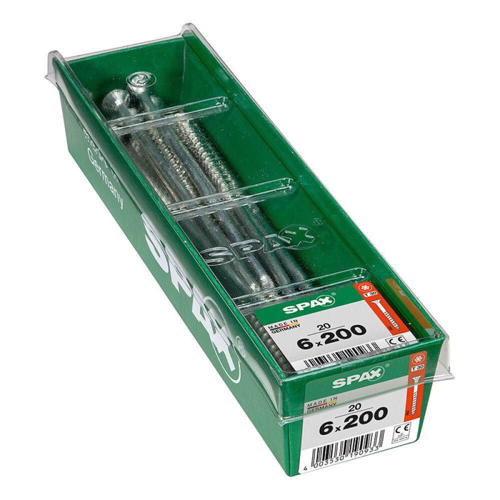 UNIVERSALSKRUE SPAX T-STAR PLUS WIROX 6X200MM 20STK