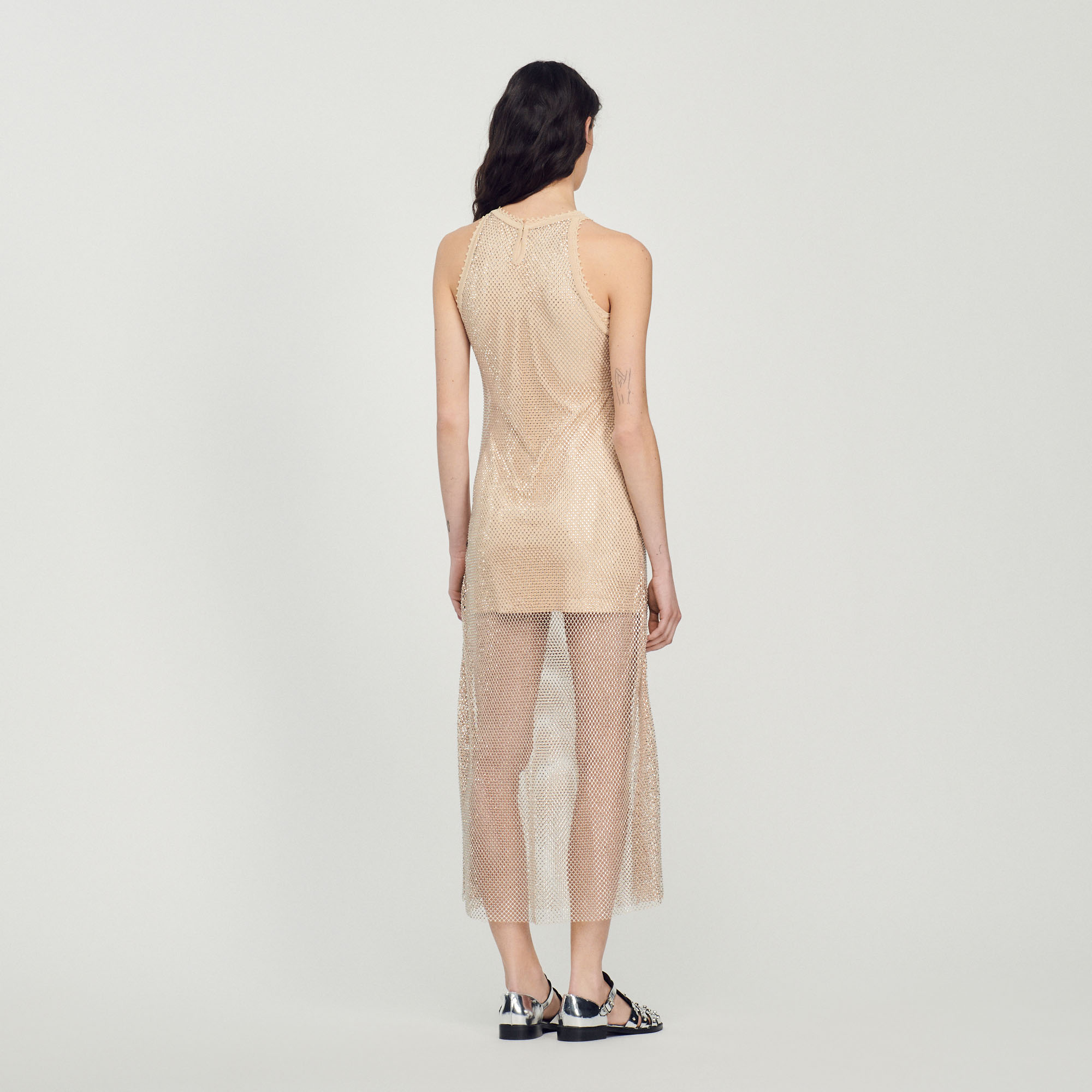 Robe longue resille brillante