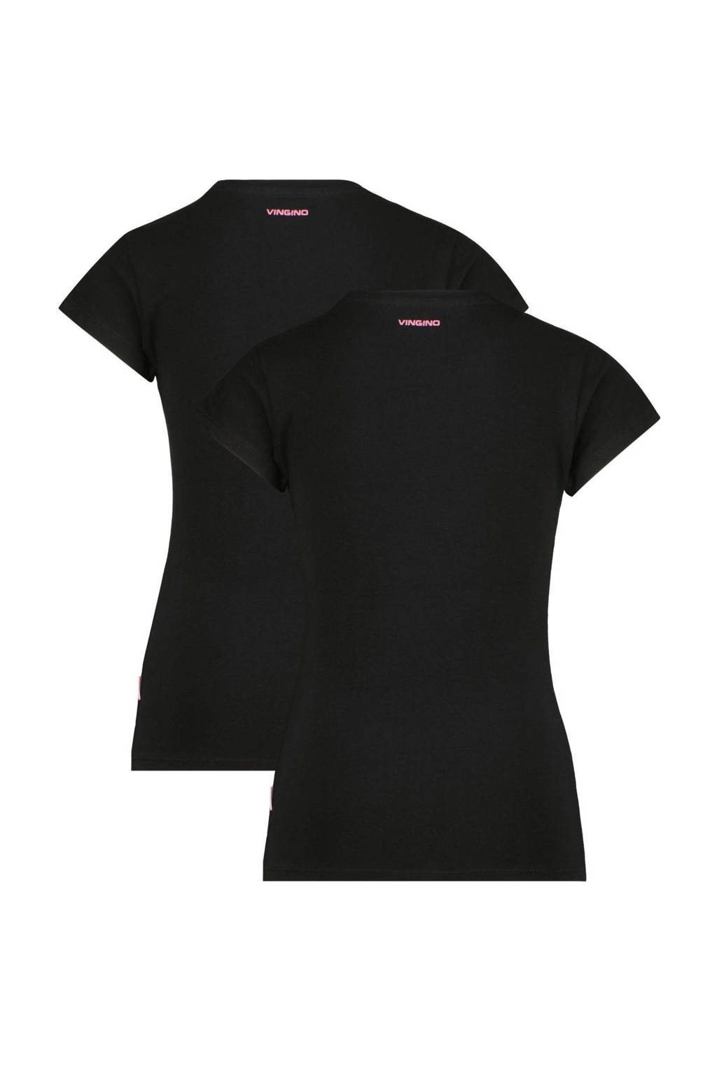 Vingino basic T-shirt - set van 2 zwart