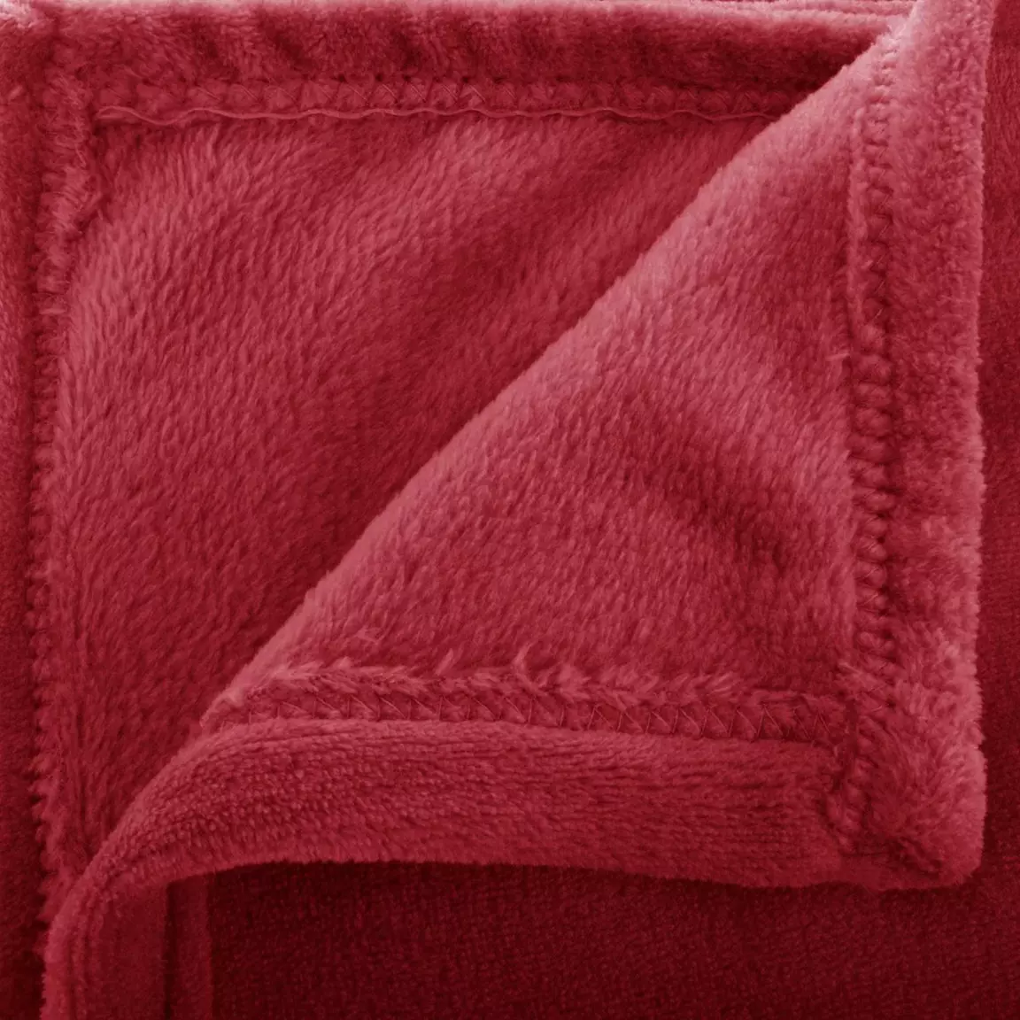 Plaid doux (150 cm) Tendresse flanel Rouge
