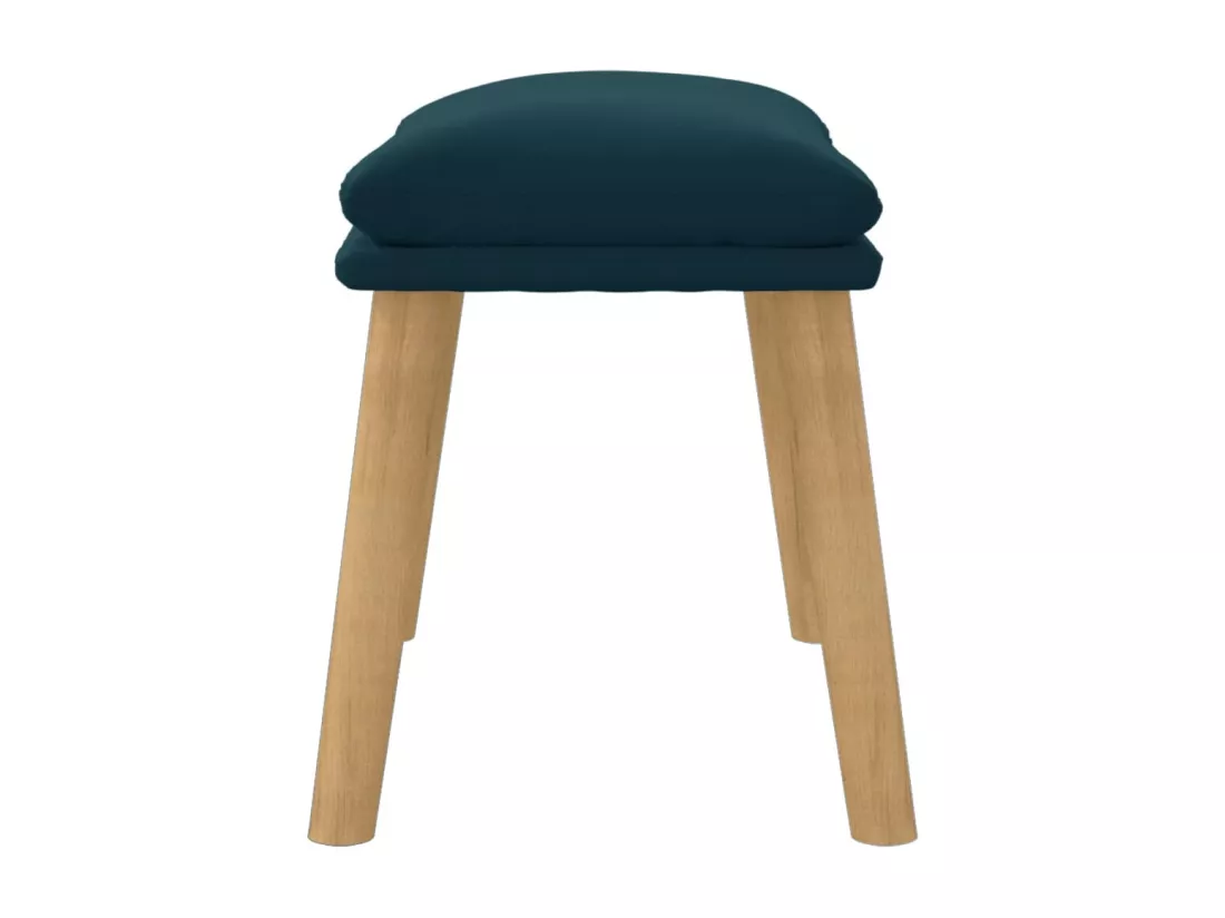 Repose-pied Bleu 45x29,5x35 cm Velours