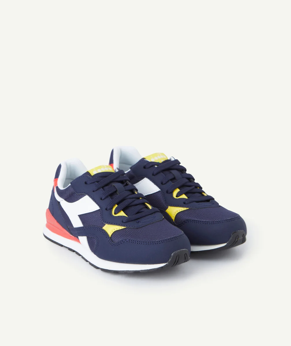 DIADORALA PAIRE DE BASKETS GARÇON N.92 GS BLEU JAUNE ROUGE ET BLANC