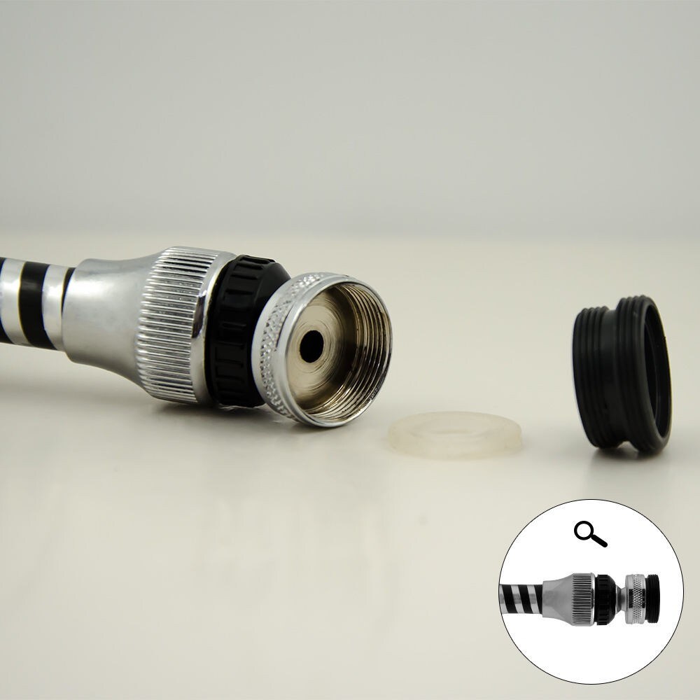 Wasserhahn Verlängerung Perlator Strahlregler 12 cm Schwenkbrause Flexischlauch