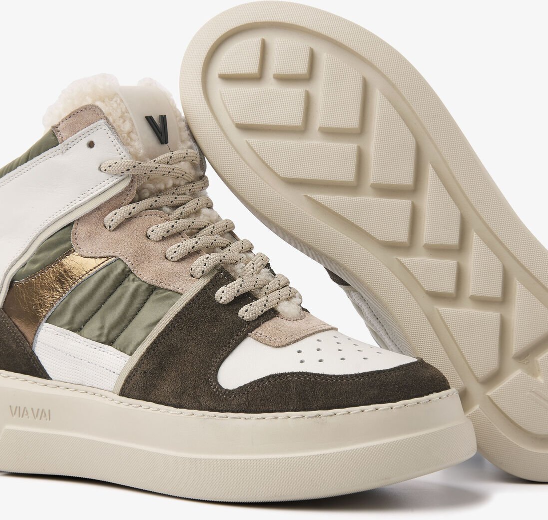 VIA VAI groene via vai hoge sneaker blue matt
