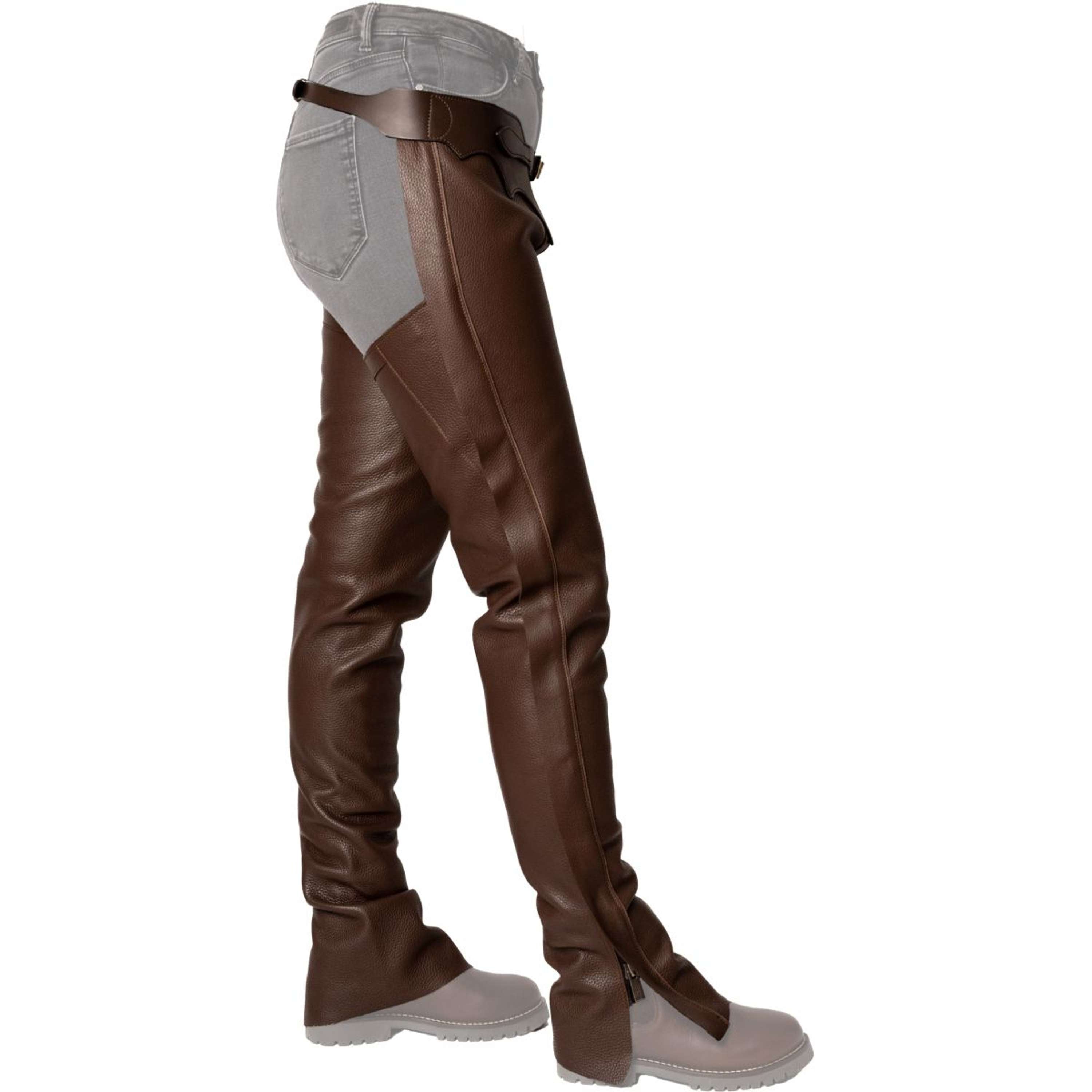 Dyon Lange Chaps Leer Standard Bruin