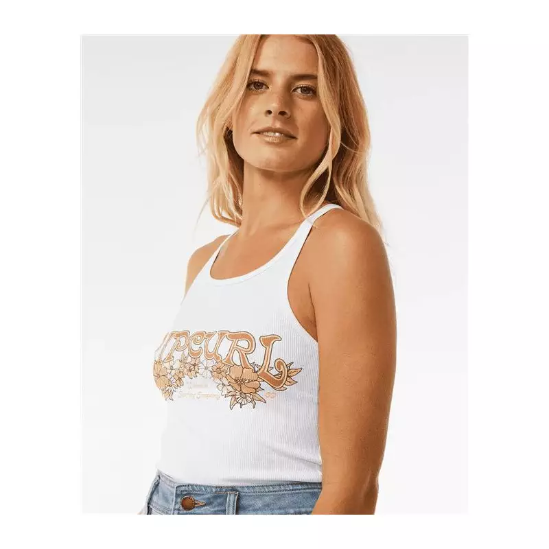Teeshirt femme RIPCURL Endless Summer Ribbed Tank White