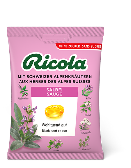Ricola Kräuterbonbons Pastillen Salbei ohne Zucker mit Stevia Btl 125 g