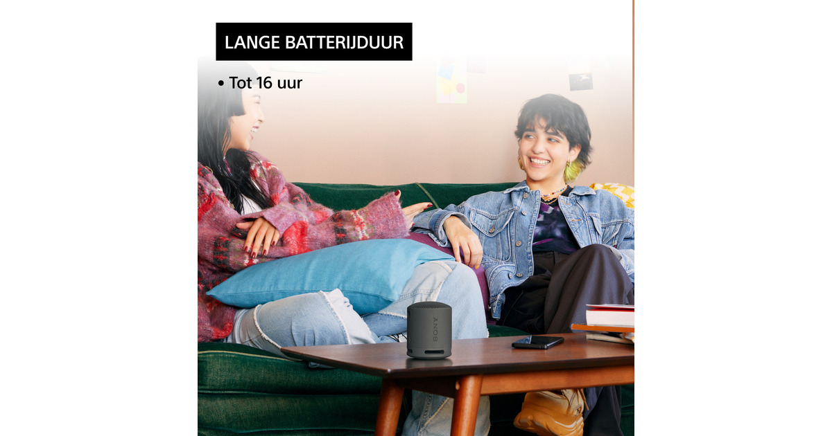 SonySRS-XB100 draagbare draadloze speaker luidspreker  (Zwart, Bluetooth 5.3)